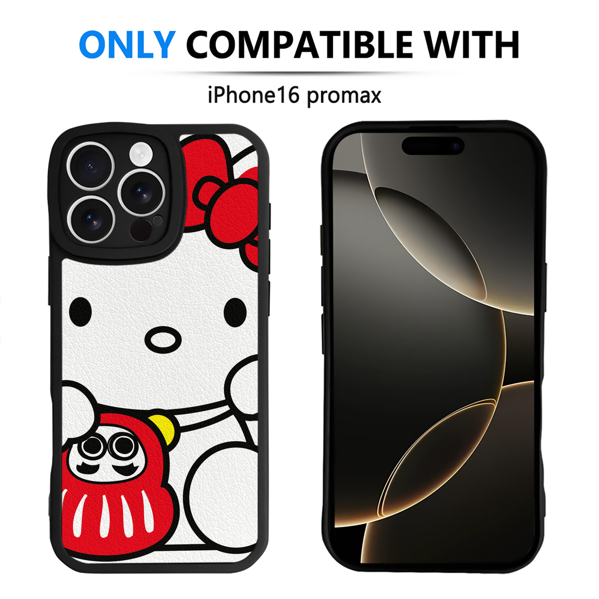 （画像用） Hello Kitty ハローキティ 【iPhone 16シリーズ対応】シリコンスマホケース（レザー調） 材質：シリコン
